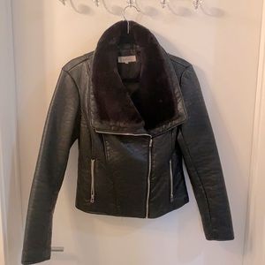 Lined Leather Jacket by Wildflower